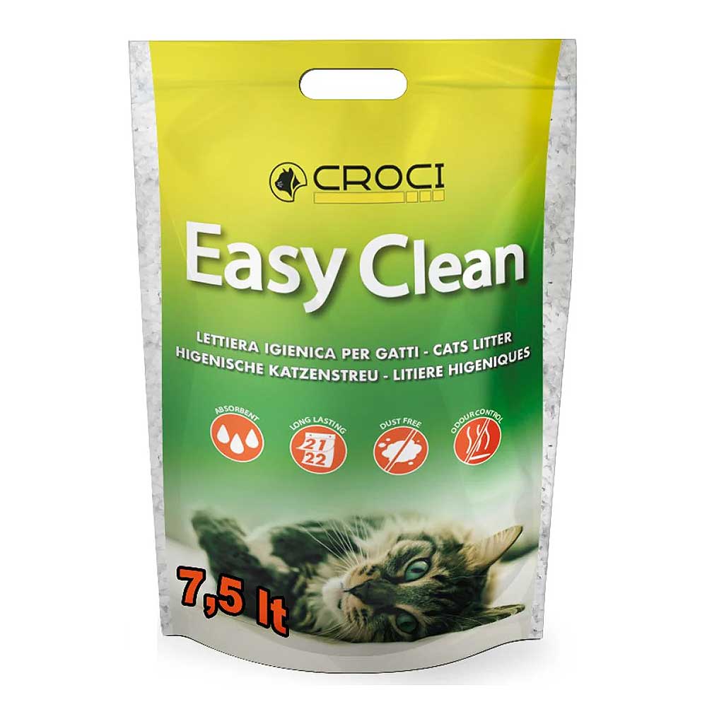 Croci Easy Clean Lettiera Igenica al Silicio per Gatti 7,5Lt
