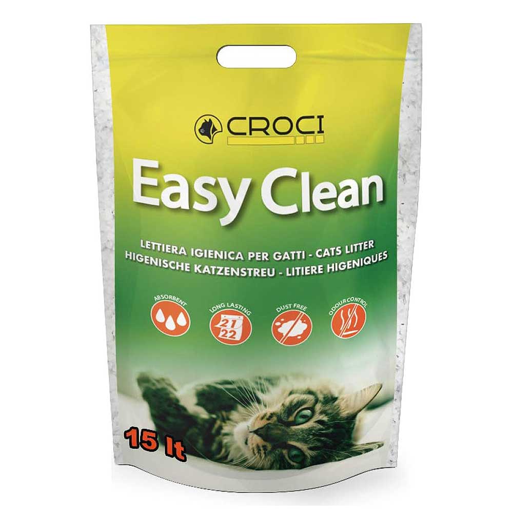 Croci Easy Clean Lettiera Igenica al Silicio per Gatti 15Lt