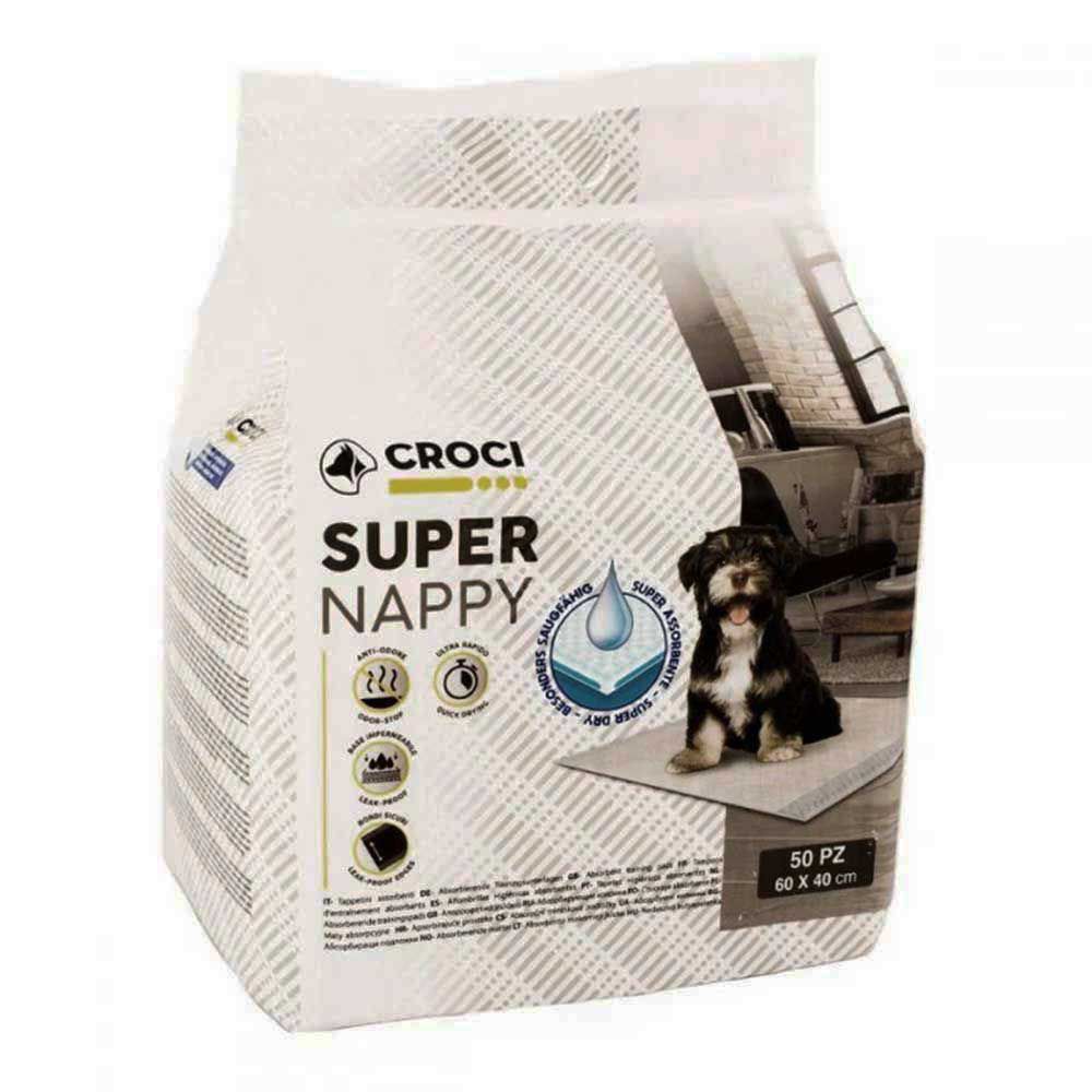Croci Super Nappy Tappetini Igienici Assorbenti 60x40cm 50pz