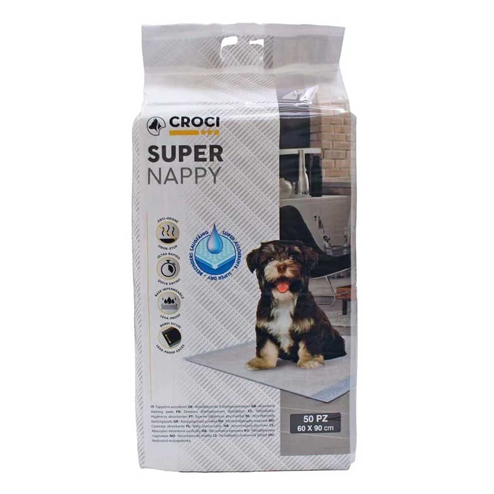 Croci Super Nappy Tappetini Igienici Assorbenti 60x90cm 50pz