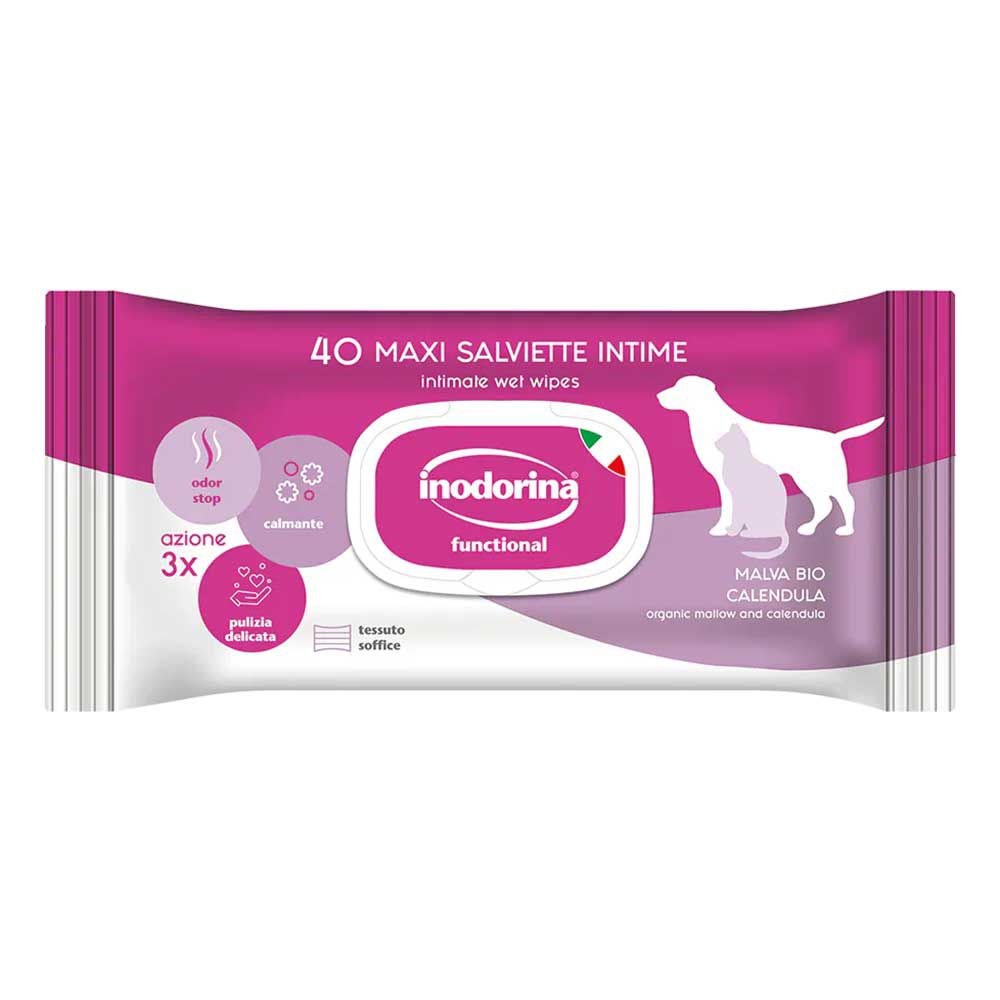 Inodorina Salviette Intime con Malva Bio e Calendula Cane e Gatto 40pz