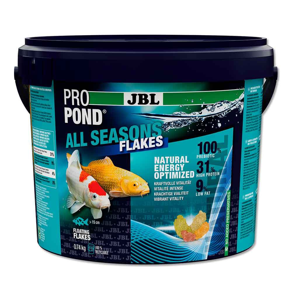 Jbl Pro Pond All Season Flakes Mangime scaglie quattro stagioni per koi e altri pesci da laghetto 5,5L 0,74Kg New 2025