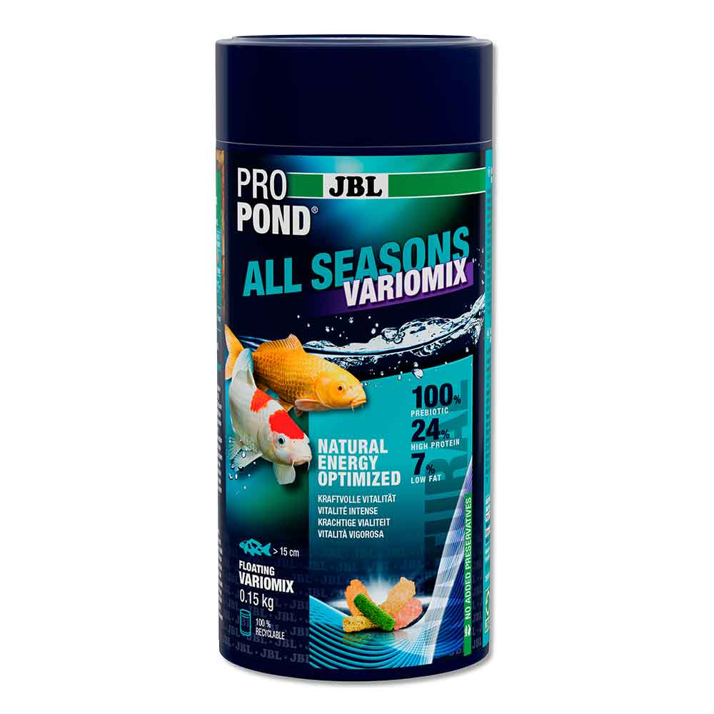 Jbl Pro Pond All Season Variomix Mangime miscela quattro stagioni per koi e altri pesci da laghetto 1L 0,15Kg New 2025