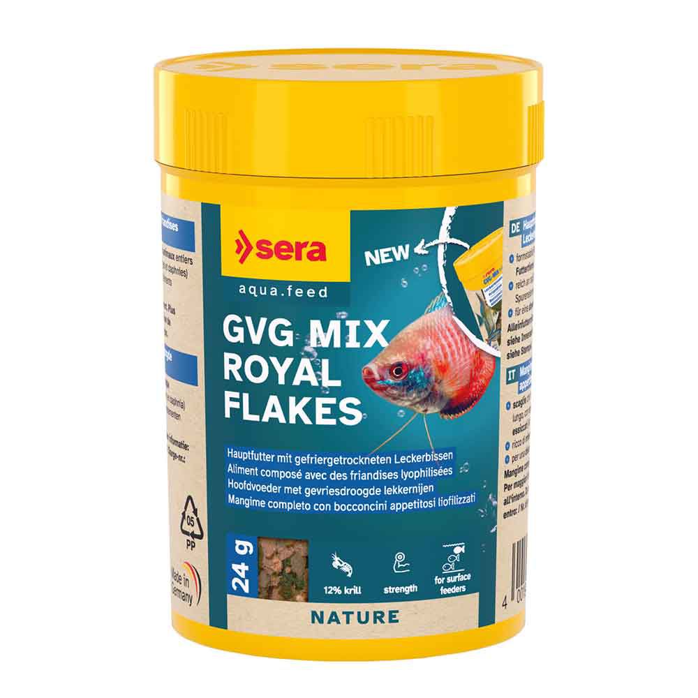 Sera GVG Mix Royal Flakes Mangime completo con leccornie per acqua dolce 100ml 24gr