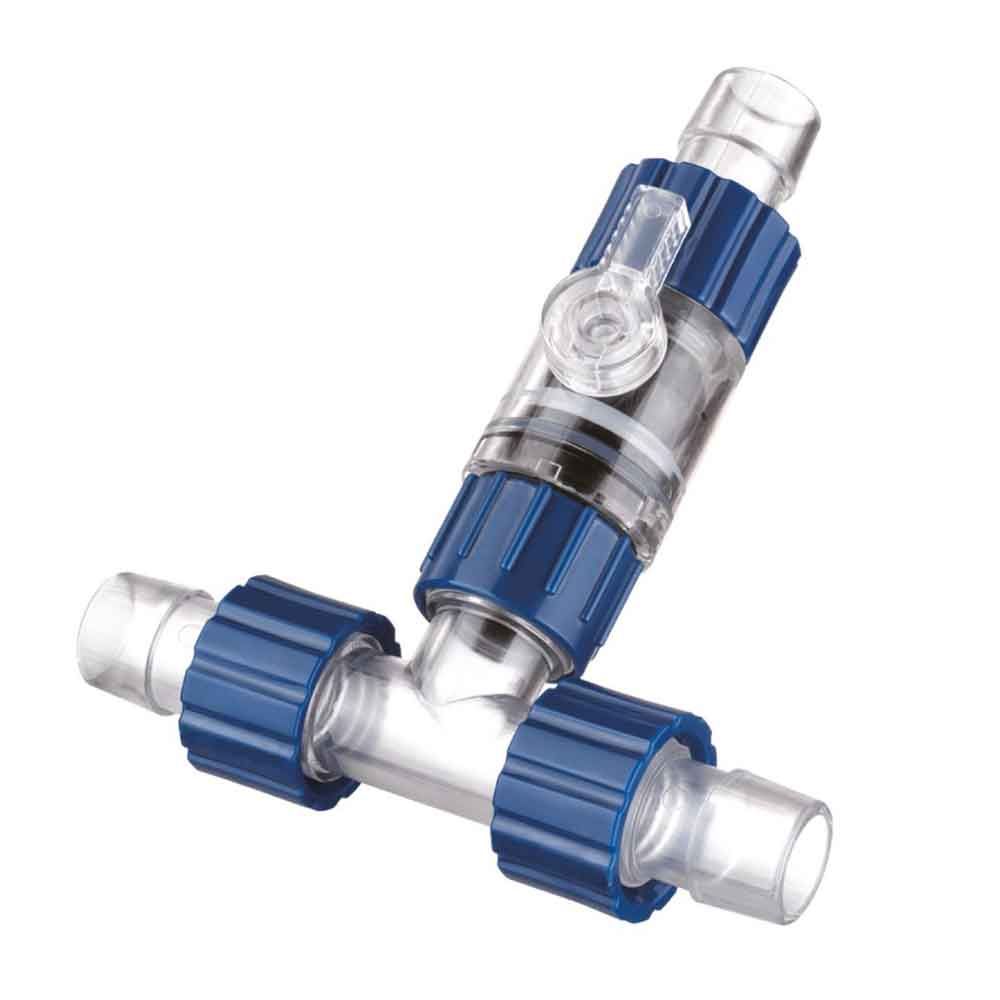Aqpet EasyLink 3Way Raccordo a 3 Vie con Valvola di Controllo del Flusso per Acquari 16mm