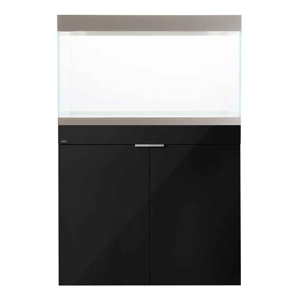 Aqpet Acquario Riverium Plus Vetro Extrachiaro con Supporto Nero 90X50X55h cm