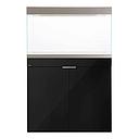 Aqpet Acquario Riverium Plus Vetro Extrachiaro con Supporto Nero 90X50X55h cm