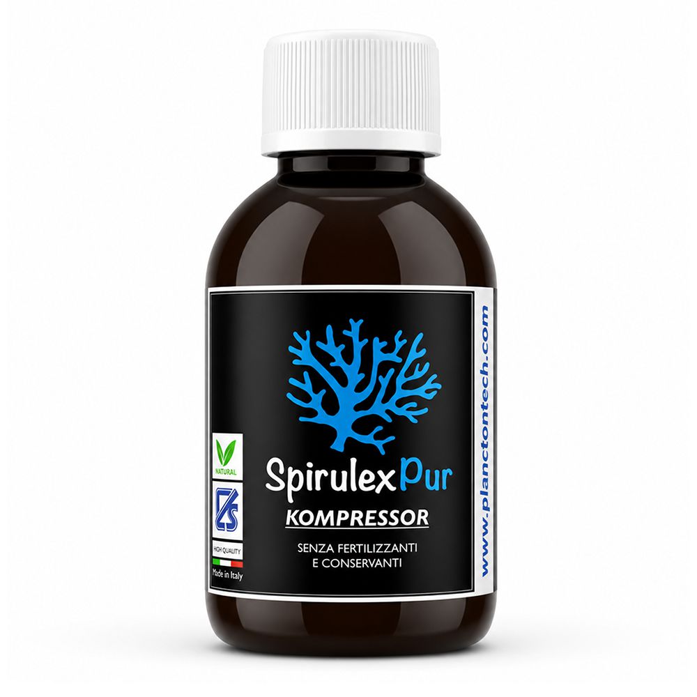 Planctontech Spirulex Pur Kompressor Fitoplancton Vivo con Spirulina Super Forte e aminoacidi in bottiglietta 150ml
