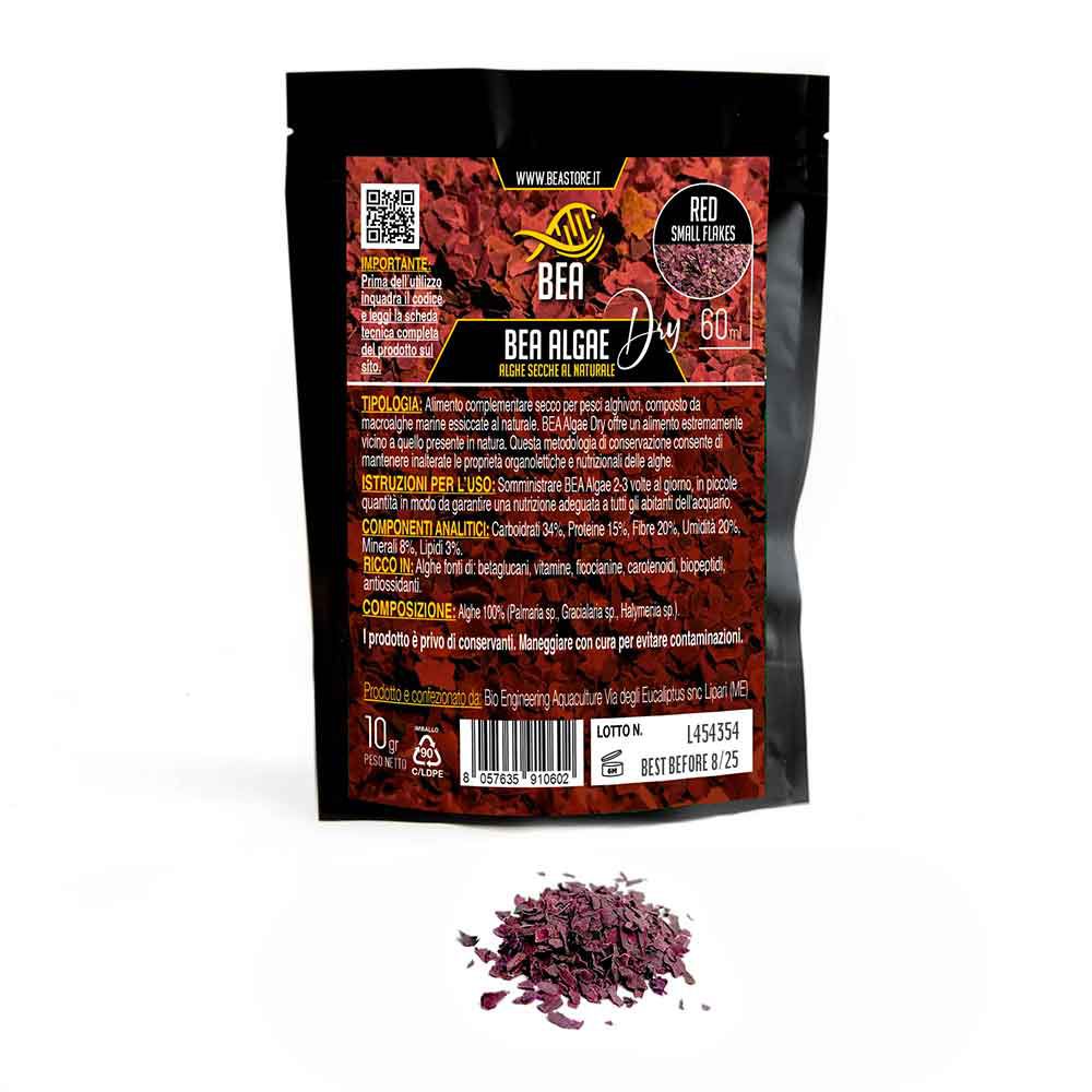 Bea Algae Dry Red Small Alimento per pesci alghivori 60ml 5g