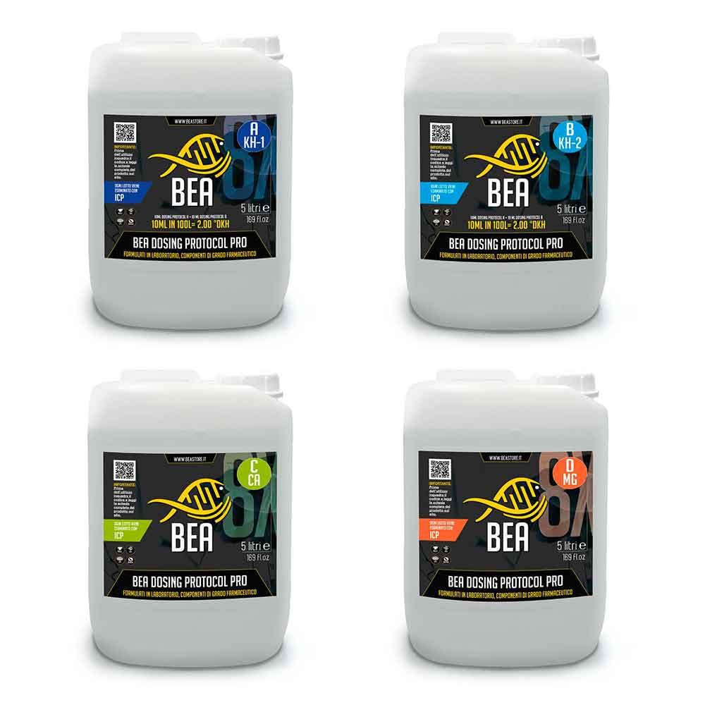 Bea Dosing Protocol Pro Kit KH1+KH2+CA+MG 4 x 5Lt