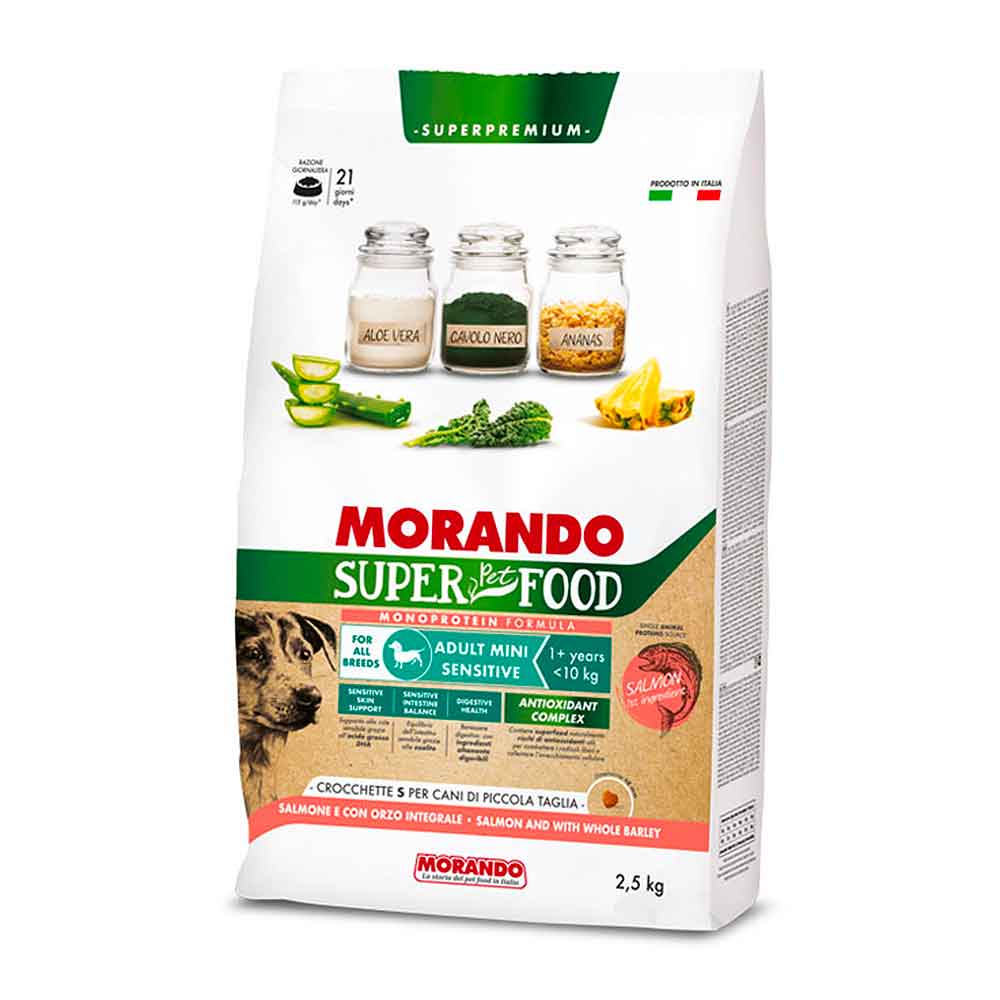 Morando Superpremium Crocchette Adult Extra Sensitive M per Cane Ricche in Pesce e con Hermetia 2Kg