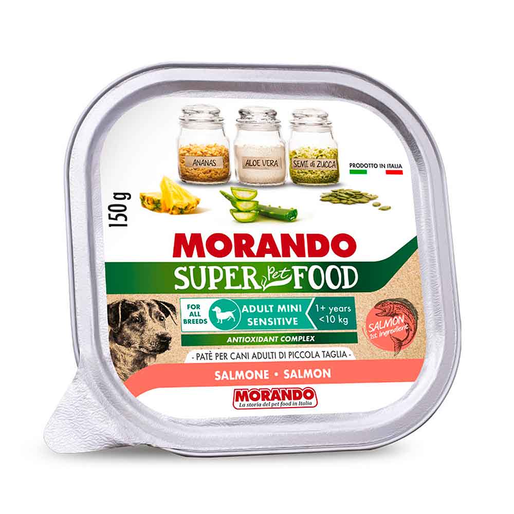 Morando Superpremium Umido Adult Mini Daily Care Patè per Cane Salmone 150g