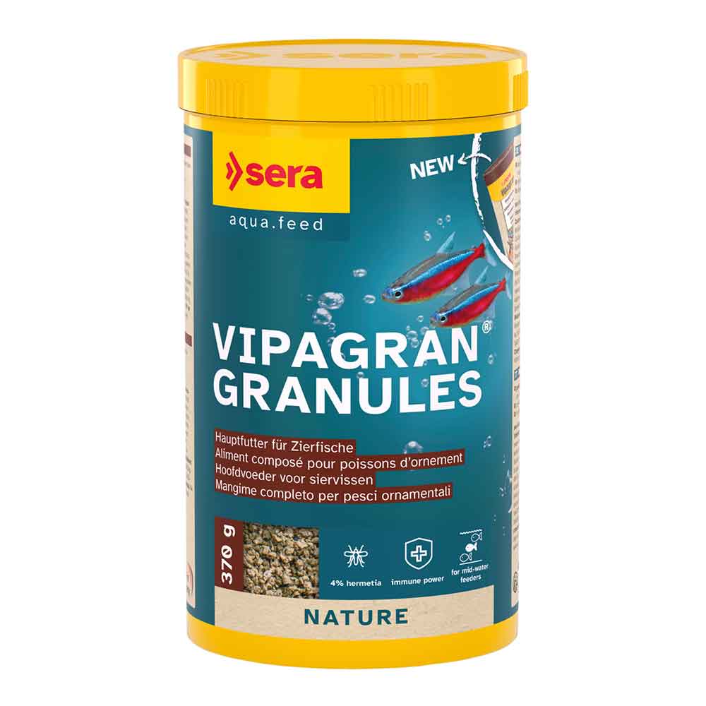 Sera Vipagran Granules Mangime completo con prebiotici 1000ml 370g