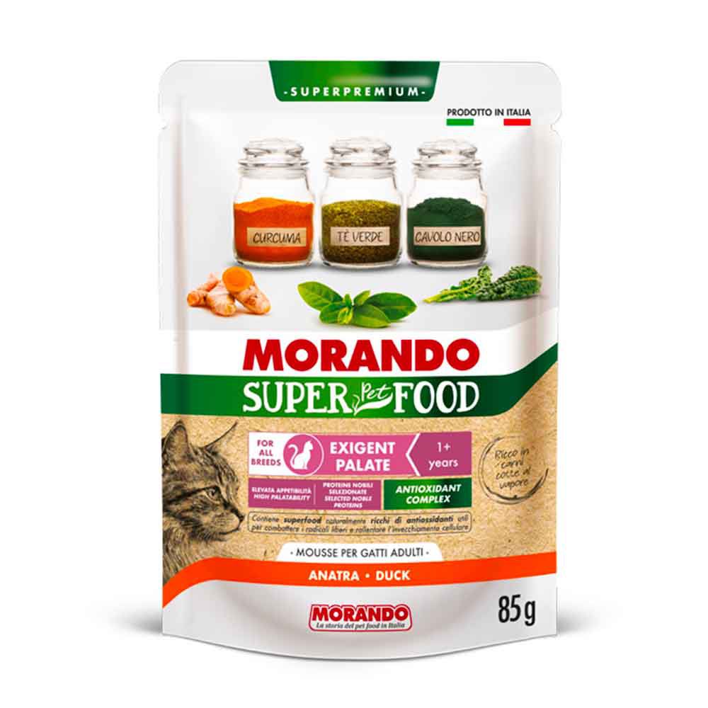 Morando Superpremium Umido per Gatto Sterilized Exigent Palate Mousse Anatra 85g