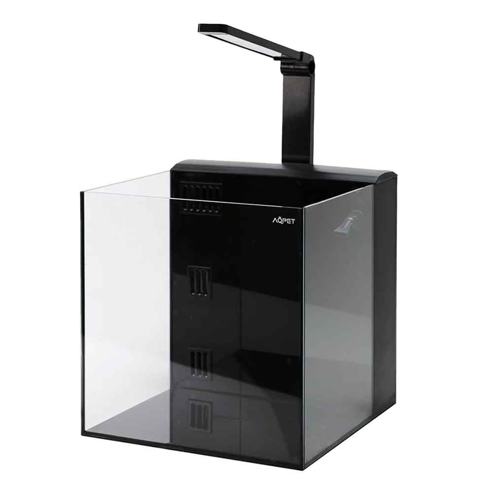 Aqpet Aqua 60 Rear Nero Acquario Vetro Extrachiaro 50x50x50h cm 125L
