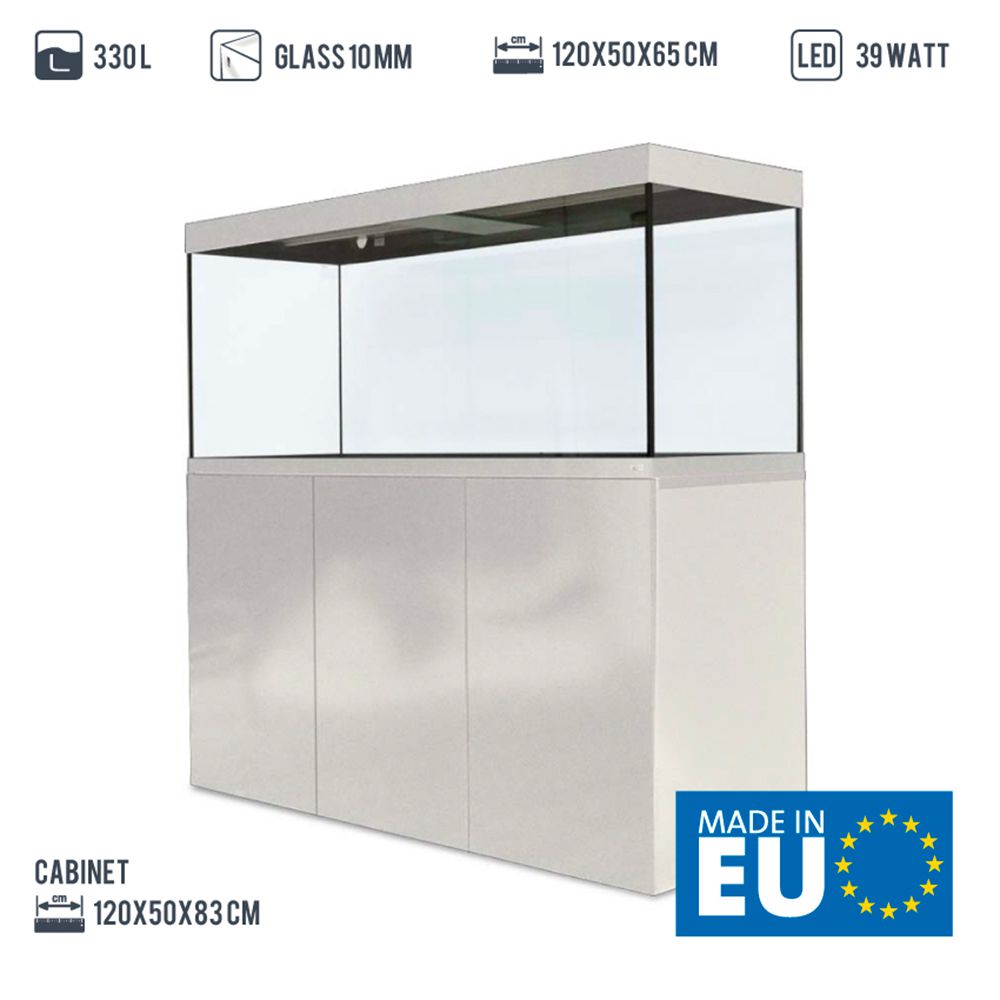 Amtra Acquario Alux Bianco Combi con Mobile e 330L 120x50x148h cm