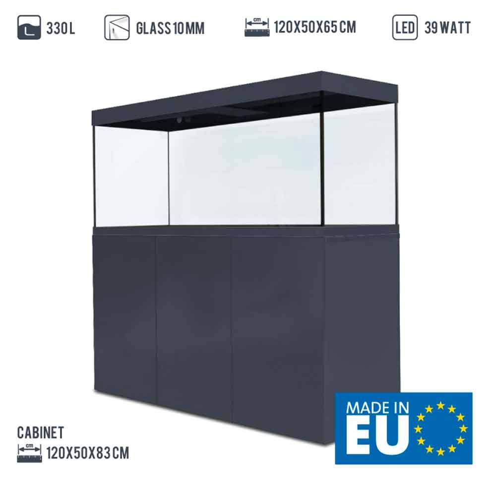Amtra Acquario Alux Grey Combi con Mobile e 330L 120x50x148h cm