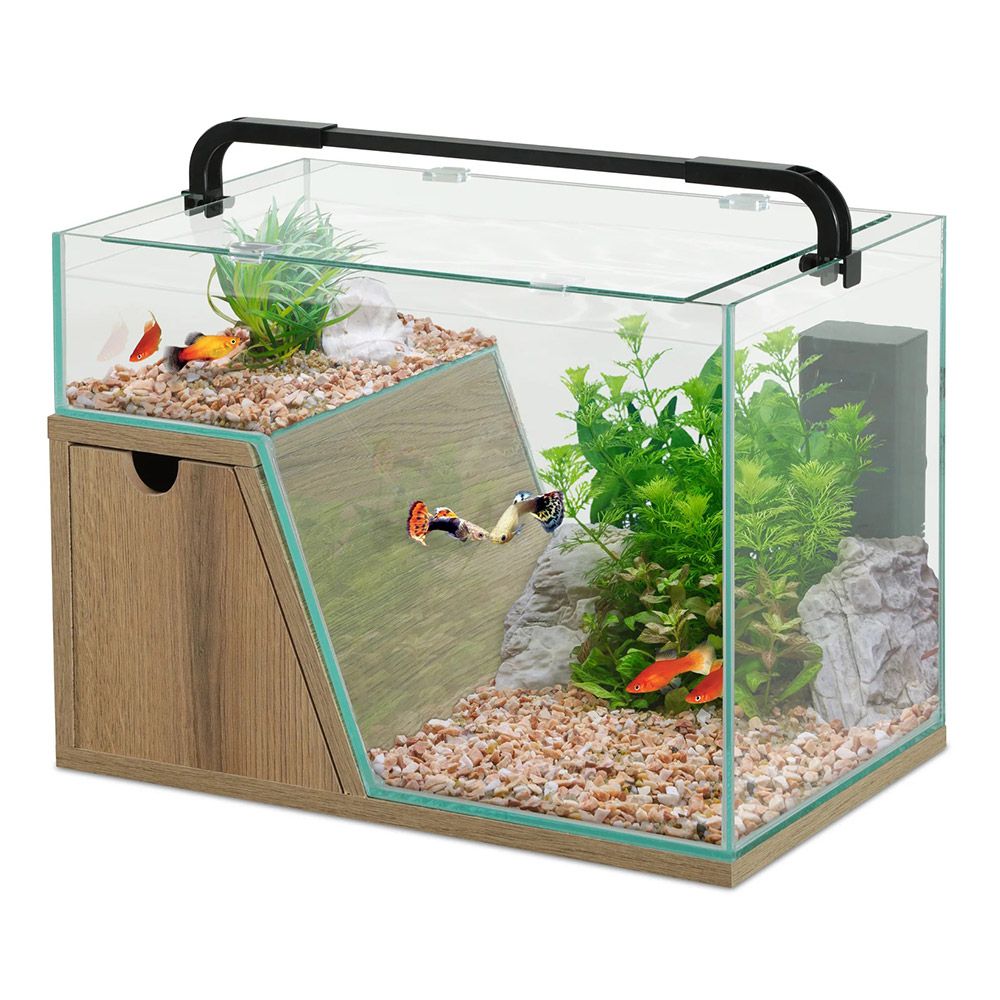 Zolux Maya Acquario con Filtro e Luce Legno/grigio 20Lt 41x24x28h cm