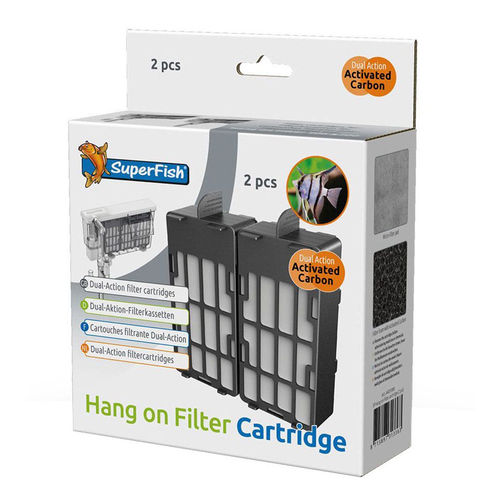 Superfish Hang on Filter Cartridge Ricambio Cartuccia 2pz