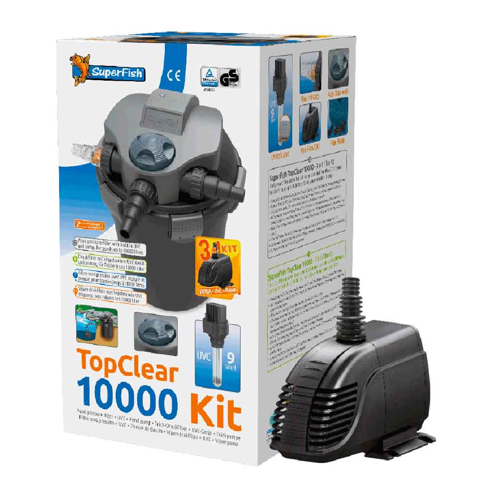 Superfish TopClear Kit 10000 Filtro per Laghetto con UV-C