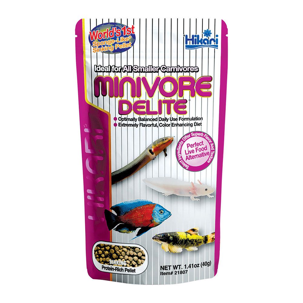 Hikari Minivore Delite Pellet Affondante per Predatori e Carnivori 40g