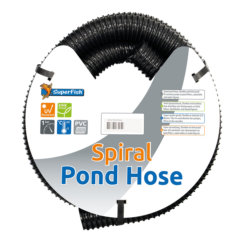 Superfish High Quality Pond Hose Tubo interno liscio esterno spiralato 20mm 10 metri