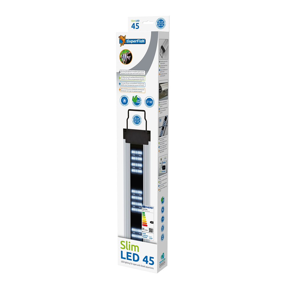 Superfish Slim Led 45 Lampada per Aquascaping Acqua dolce 48-66cm 24W
