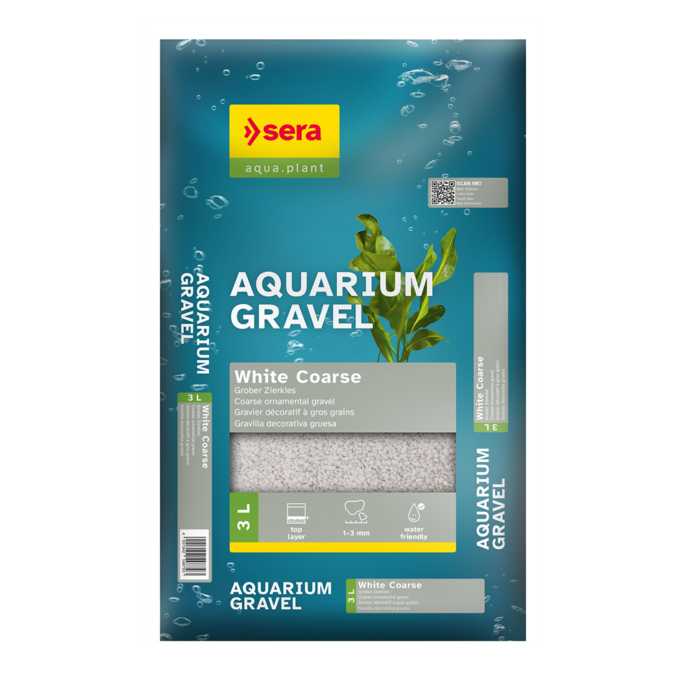 Sera Aquarium Gravel White Coarse Ghiaia Bianca 3 L