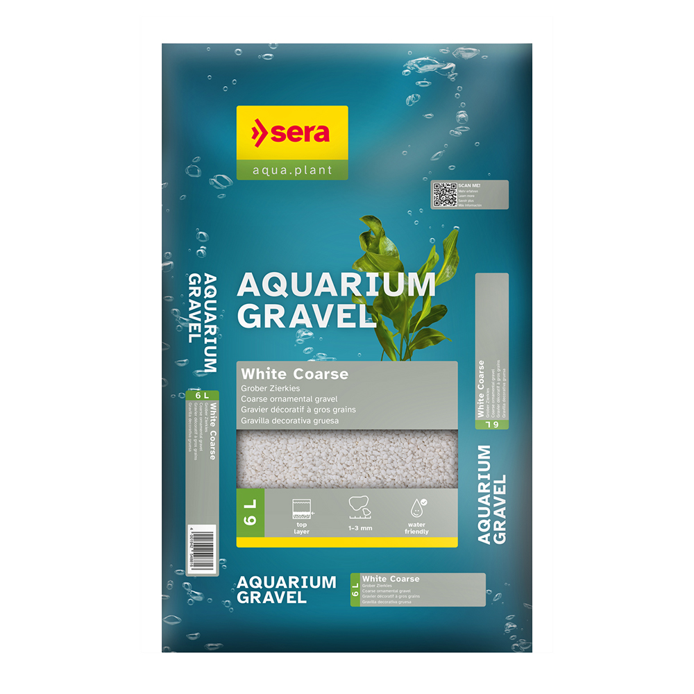 Sera Aquarium Gravel White Coarse Ghiaia Bianca 6 L