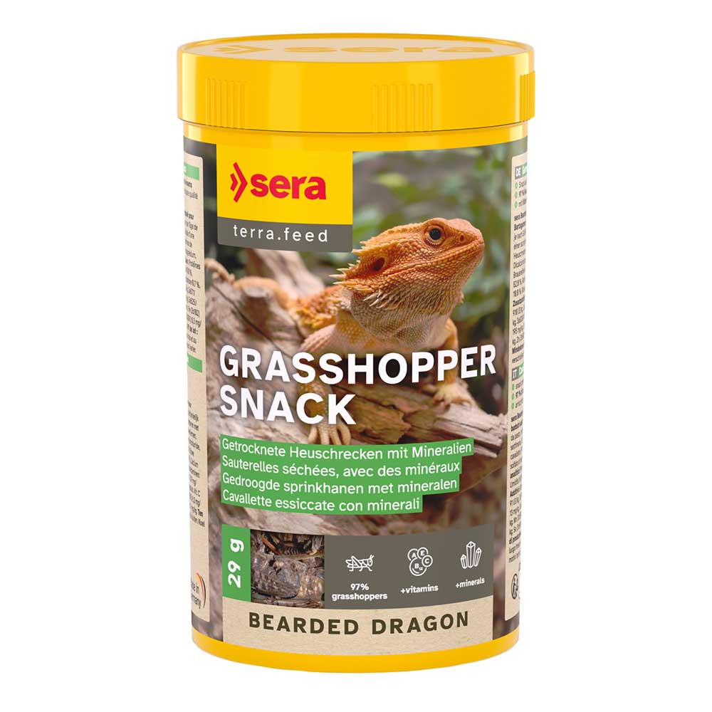 Sera Bearded Dragon Grasshopper Snack Mangime per draghi barbuti 250ml 29g