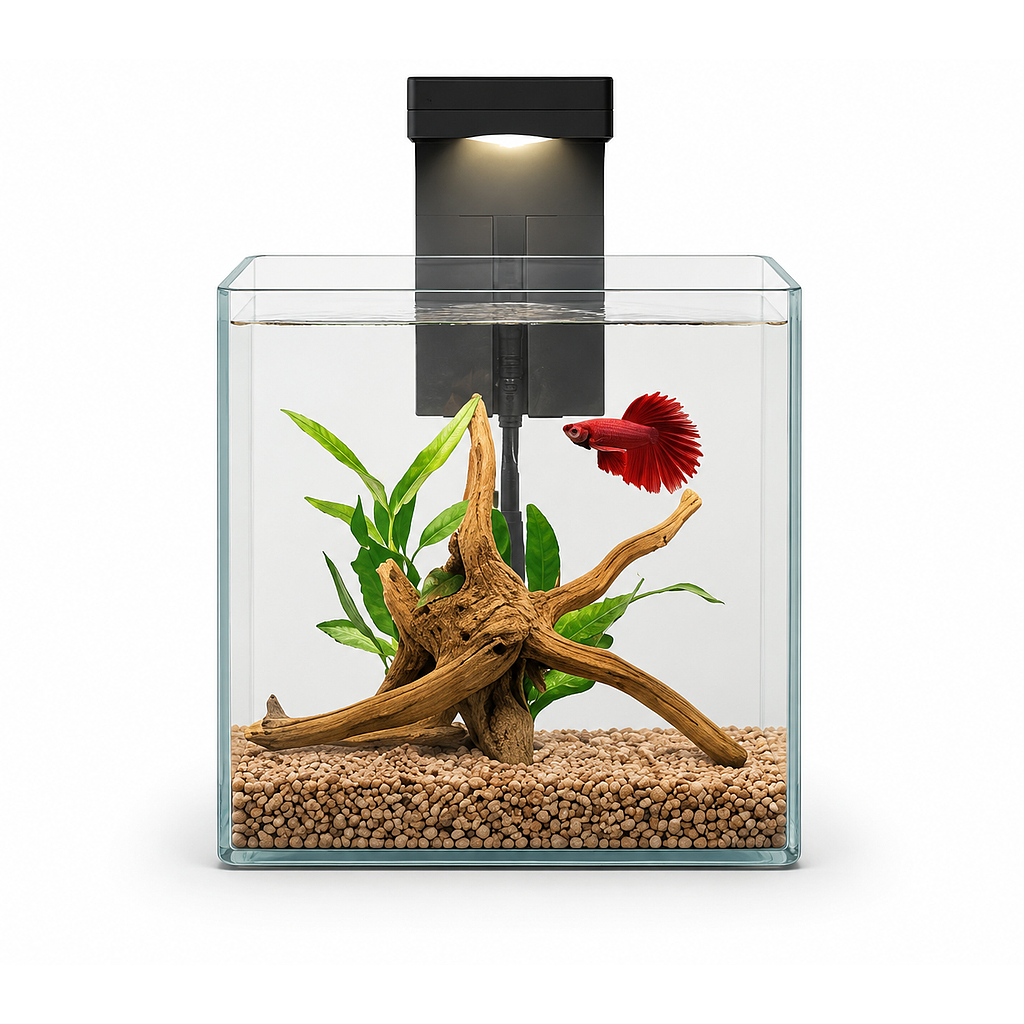 Askoll Betta World Acquario per Betta 20x20x20h cm 8 litri con Led