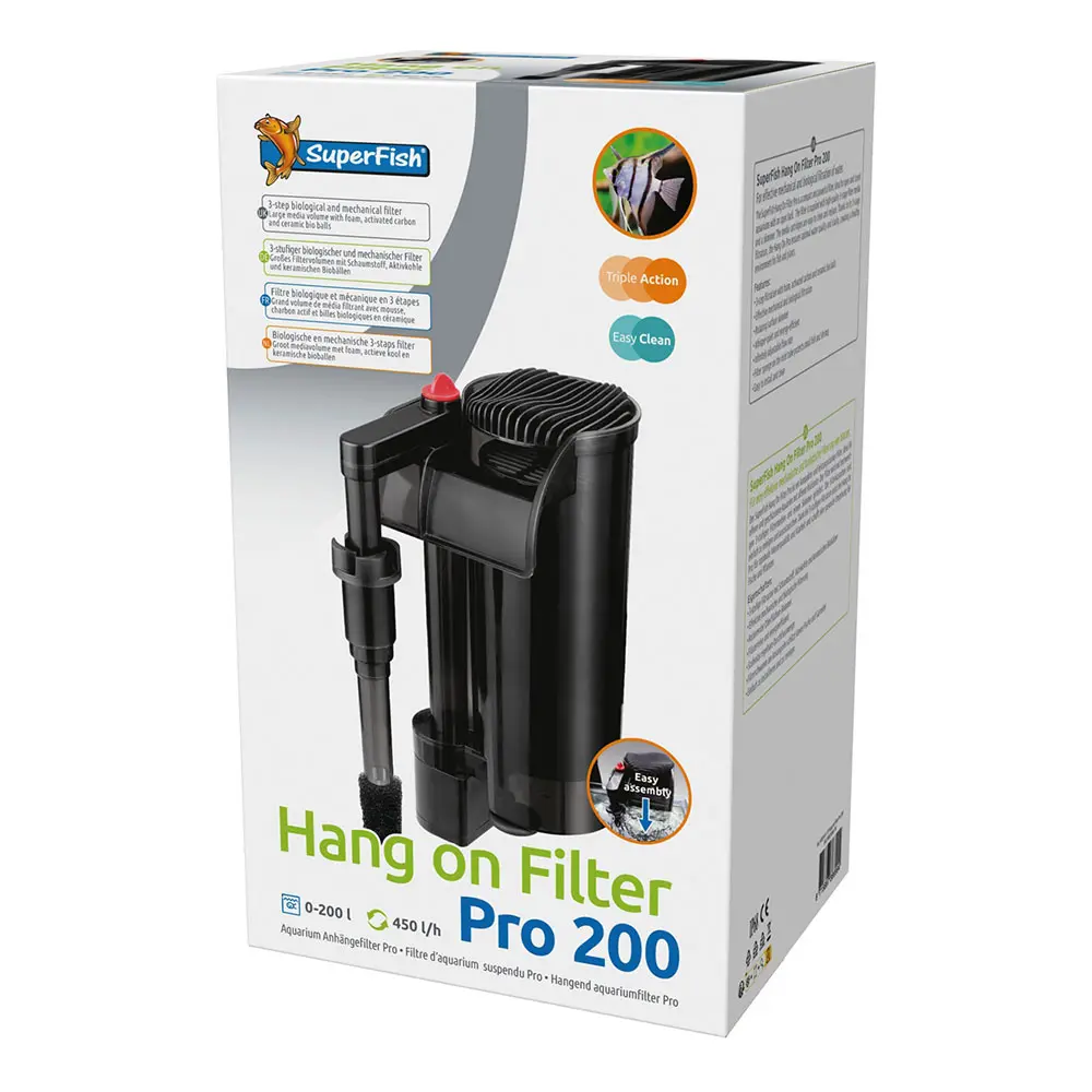 Superfish Hang On Filter Pro 200 Filtro appeso per acquari fino a 200 litri