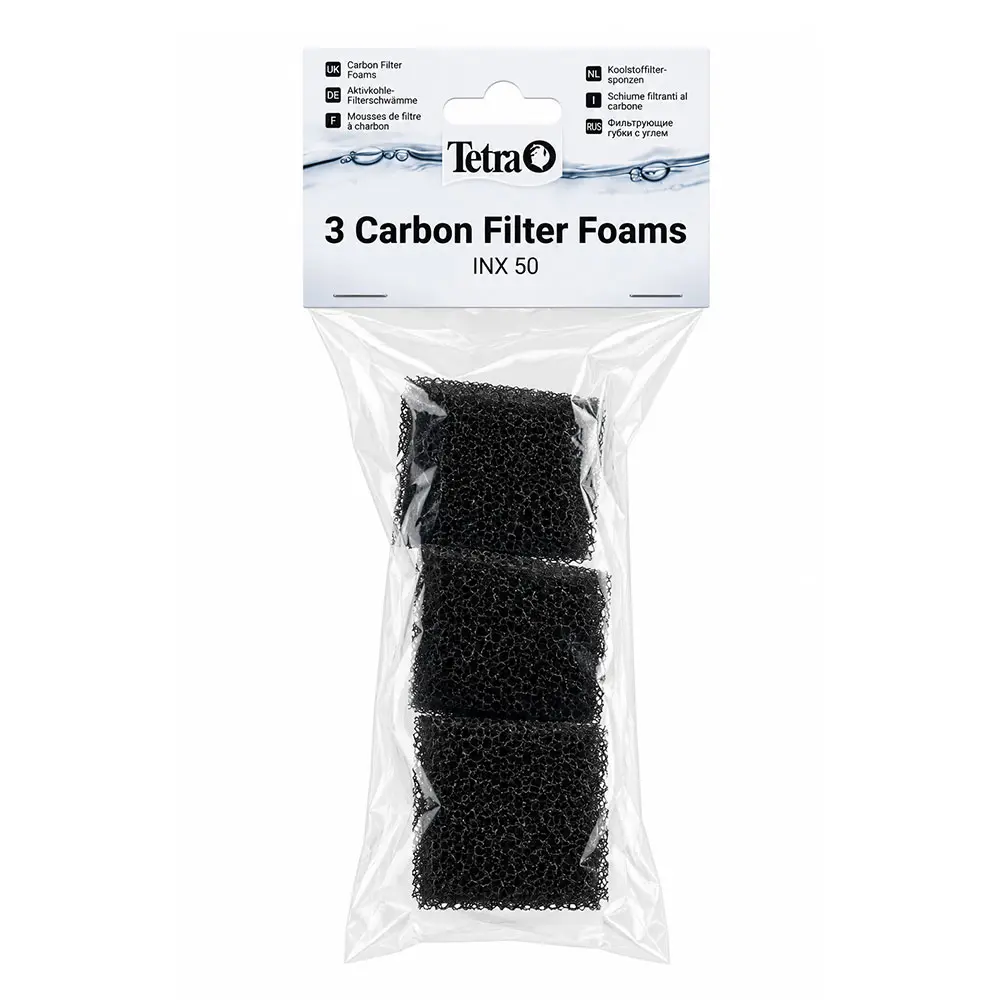 Tetra INX 50 Carbon Filter Foams – Spugne Filtranti al Carbone 3 pz