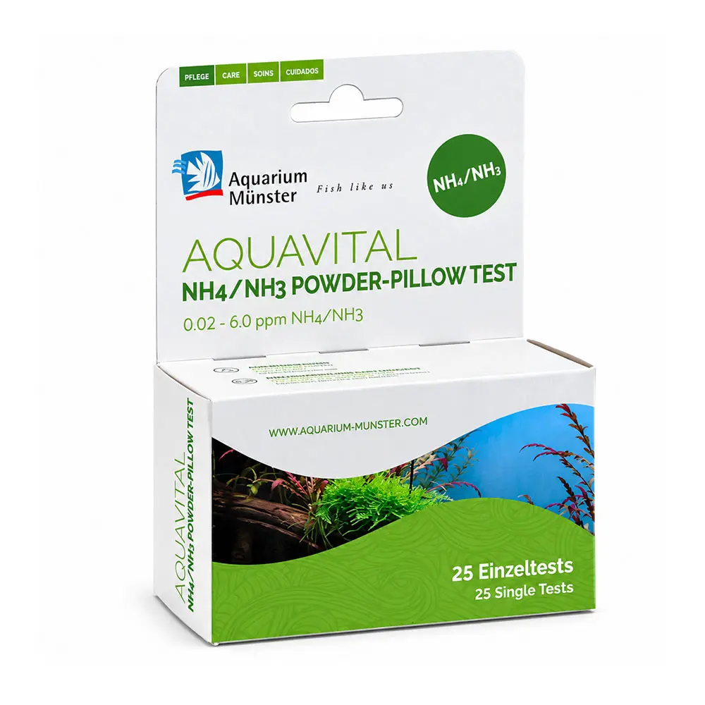 Aquarium Munster Aquavital NH4/NH3 Powder-Pillow Test Ammonio/Ammoniaca per Acquario Dolce