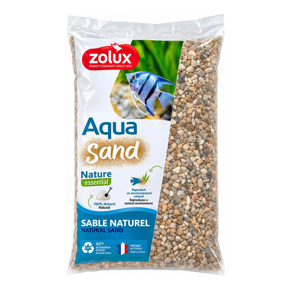 Zolux Aqua Sand Nature Sable Naturel – Ghiaia Naturale per Acquario 5Kg