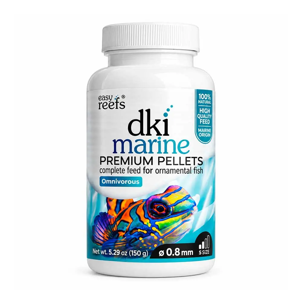 Easy Reefs DKI Marine Omnivorous S 0,8 mm Mangime Completo in Pellet per Pesci Acquario Marino 150 g