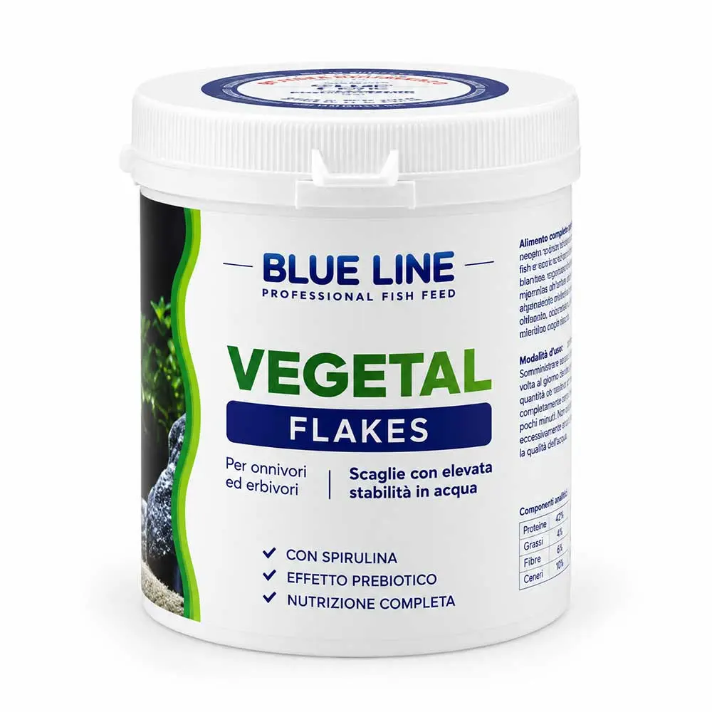 Blue Line Vegetal Flakes Mangime vegetale in scaglie per pesci d'acquario 30g