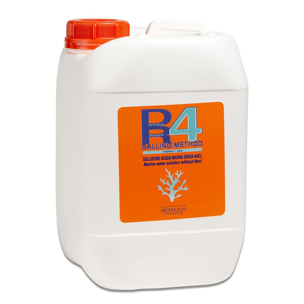 Equo Doso Reef 4 Soluzione Acqua Marina senza Nacl con Elementi per Metodo Balling 5 litri