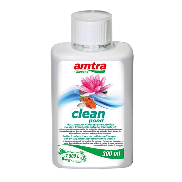 Amtra Clean Pond Batteri Naturali per pulizia Laghetto 300 ml per 7500 l