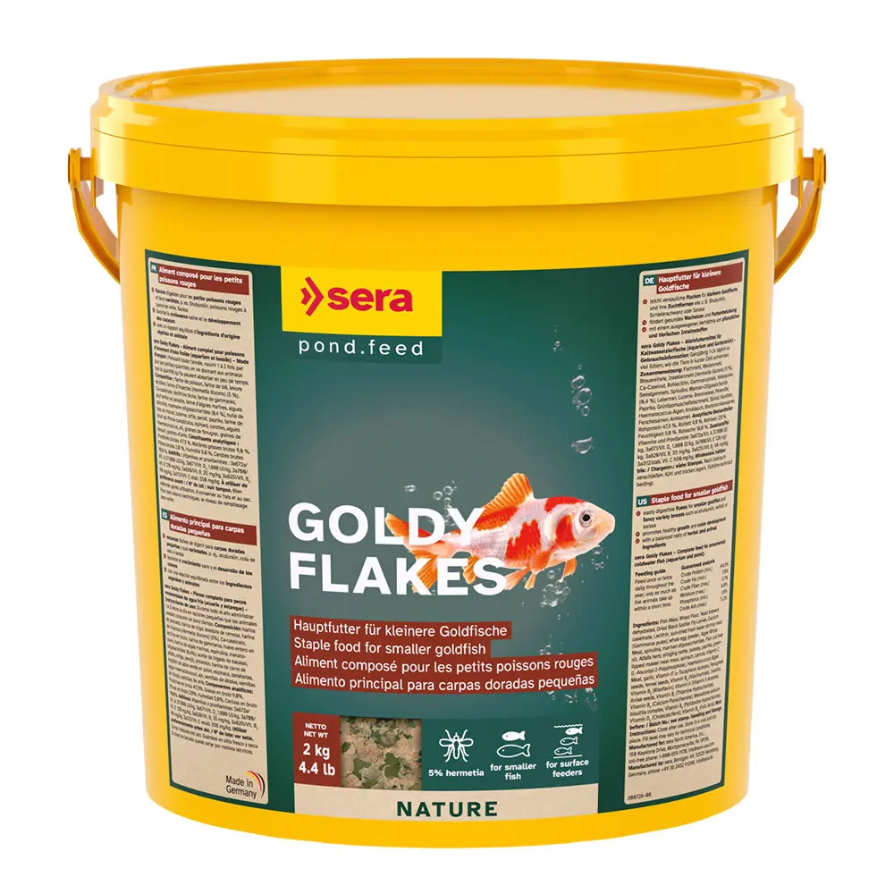 Sera Goldy Nature Scaglie per pesci rossi secchiello 10l 2Kg
