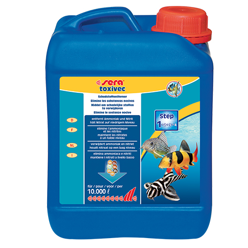 Sera Toxivec contro ammoniaca, nitriti e sostanze tossiche 2500ml per 10000l