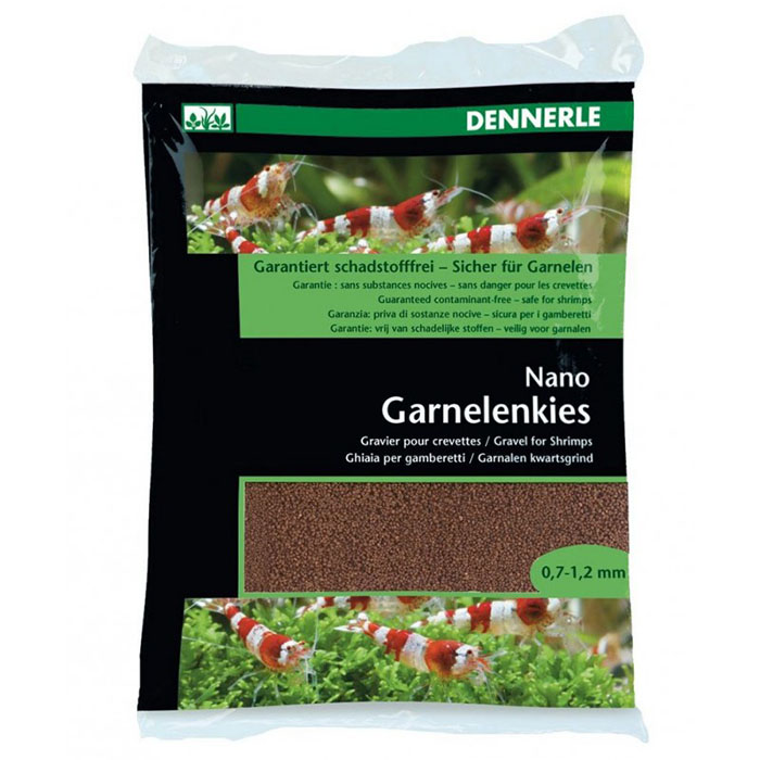 Dennerle Ghiaia Marrone Borneo per gamberetti 2Kg