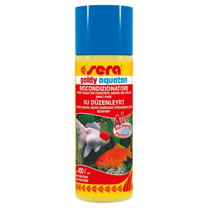 Sera Goldy Aquatan Pesci d'acqua fredda Biocondizionatore 100 ml per 400 l