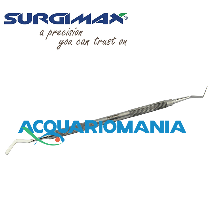 Surgimax Strumento a doppia spatola per coralli e rimozione alghe in Acciaio Chirurgico 1017 al Carbonio alta qualità 1