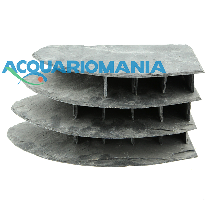 Ceramic Nature Slate Angle Triple right nascondiglio per pesci 27x17x12cm