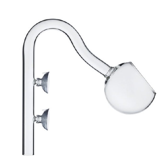Chihiros Poppy Type OutFlow Glass Tubo mandata in vetro L per Filtri esterni 182mm con tubi da 16/22mm