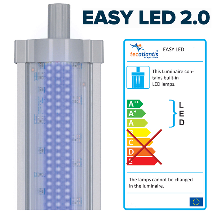 Aquatlantis Easy Led Universal 2.0 Deep Blue Lampada per attacco T5/T8/singola (ex 54W/36W) 1200 mm 62W