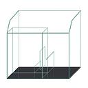 Blau Aquaristic Ready Sump 52 con recipiente rabbocco automatico e divisori