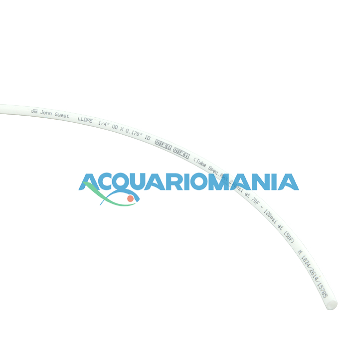 Forwater Tubo per osmosi John Guest alta qualità da 1/4" bianco al metro