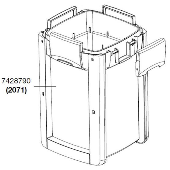 Eheim 7428790 Corpo Filtro per Professionel 3 2071 senza maniglie
